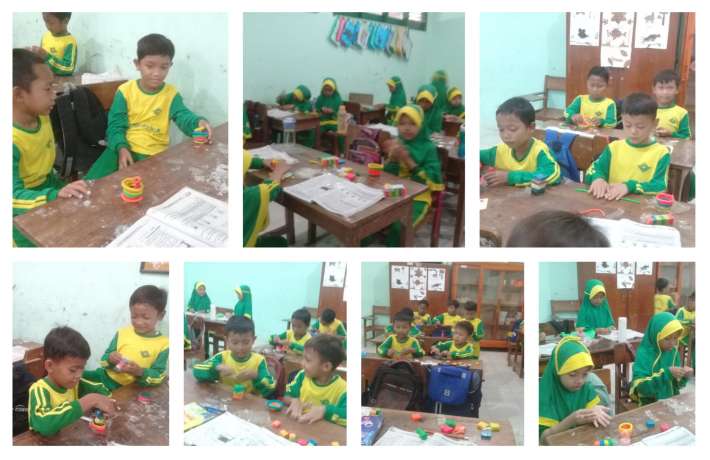 Berkreasi Vas Bunga dari Plastisin