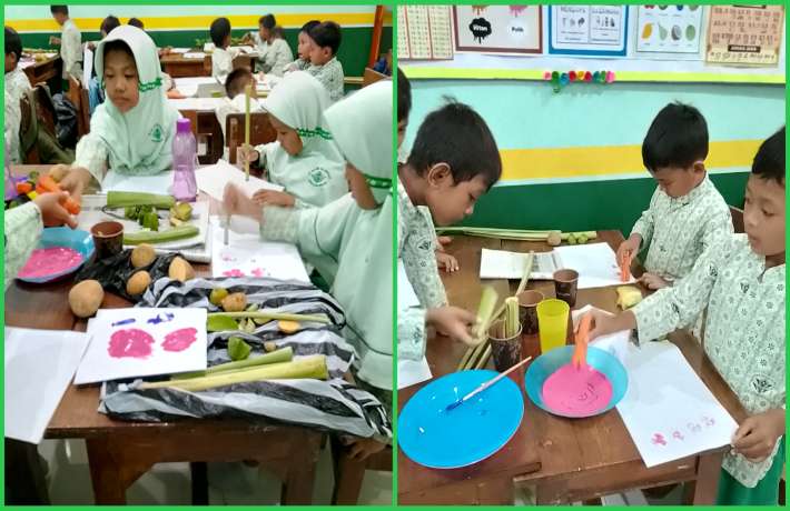 Kreativitas dan keceriaan memenuhi ruang kelas kelas 2 di SD Islam Al Irsyad Gintungreja
