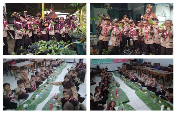 Kelas 1 Panen Sawi dan Makan Bersama