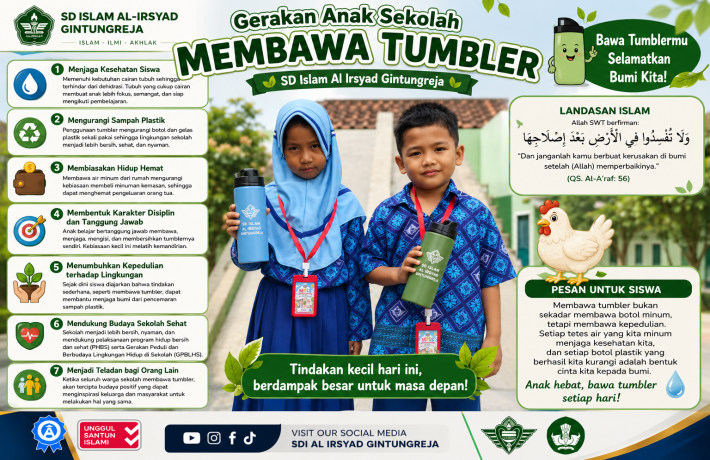 Manfaat Gerakan Anak Sekolah Membawa Tumbler