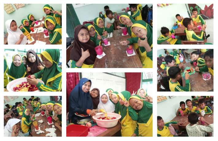 Kelas 4 SDI Al-Irsyad Gintungreja buat Sop Buah Sehat