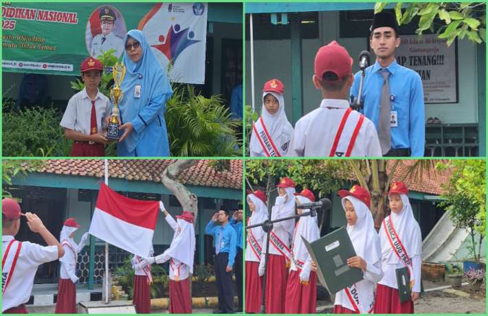 Upacara Bendera Senin Pagi Tekankan Pentingnya Niat dan Adab, Serta Penyerahan Piala Juara Mapsi
