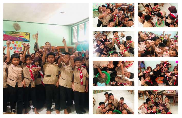 Keseruan proses membuat Es Krim Kelas 3