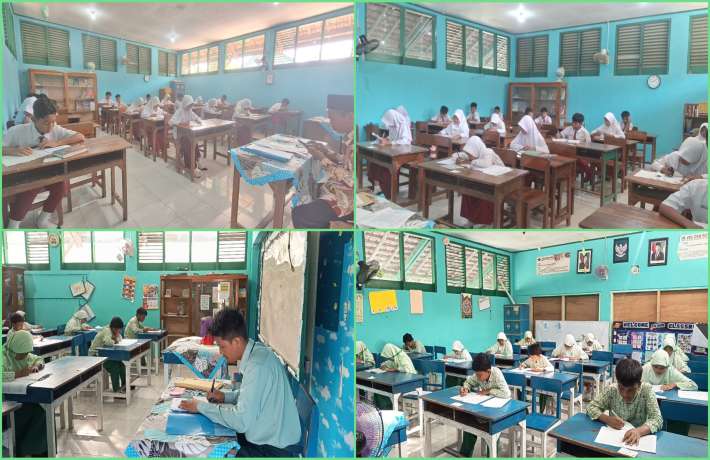 Pelaksanaan Ujian Sekolah Kelas 6 Berjalan Tertib dan Lancar
